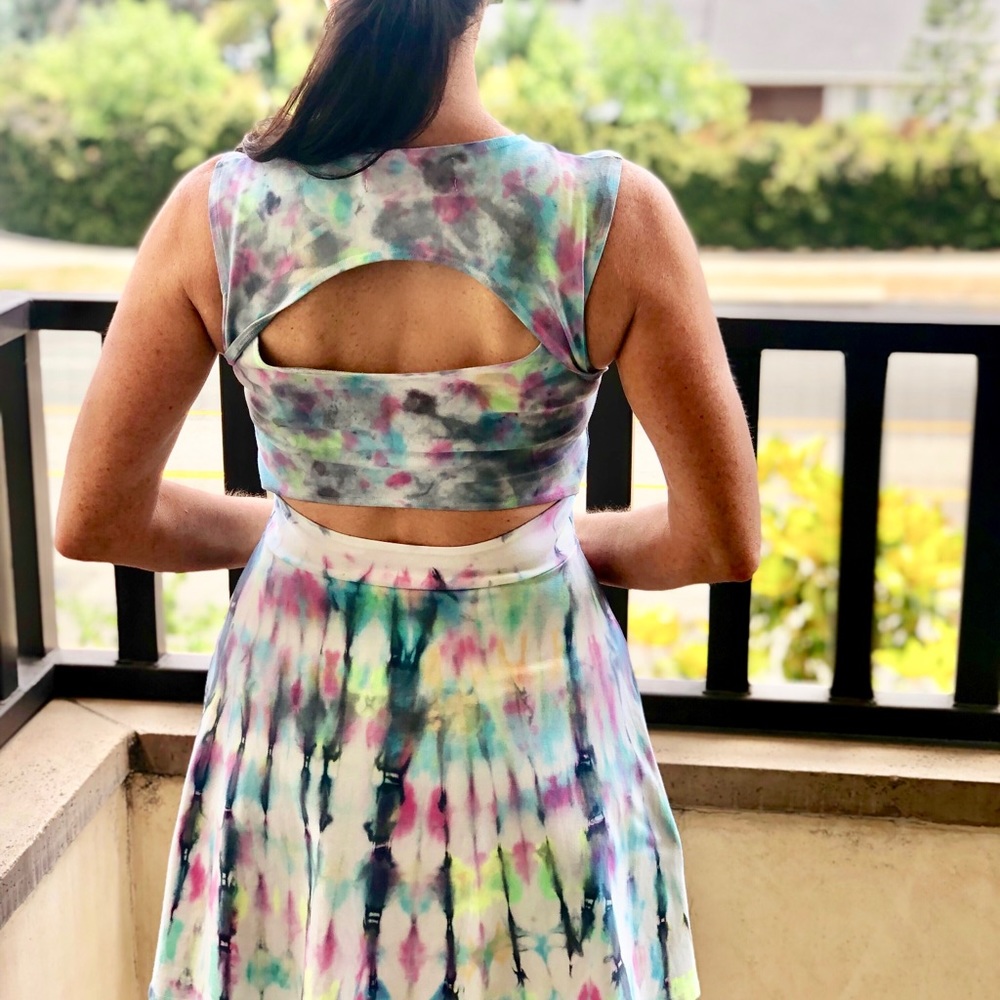 Women’s organic cotton tie dyed dress - Picture 2 of 8